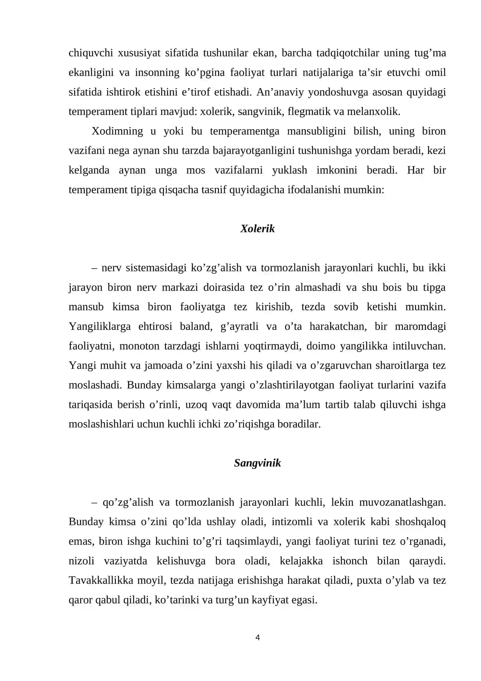 Xulq-atvorining psixologik xususiyatlarini 4
