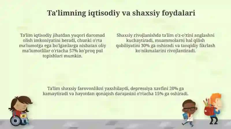 Umrbod ta'lim: Ta'rif, ahamiyat va afzalliklar 4