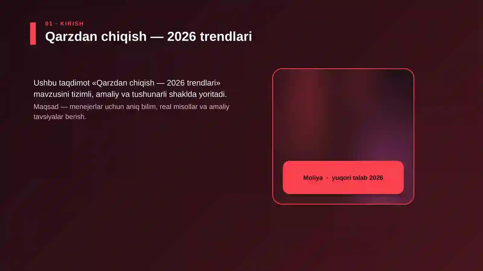 Qarzdan chiqish — 2026 trendlari 4