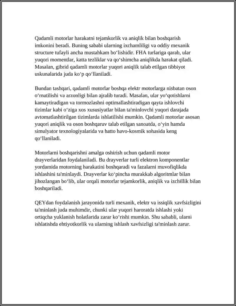 QADAMLI ELEKTR YURITMALARNING TUZILISHI VA ISHLASH PRINSIPI 4