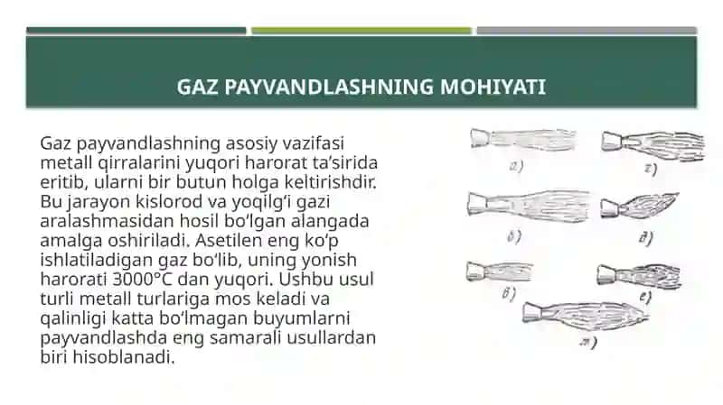 Metallarni gaz yordamida payvandlashni o‘rganish 4