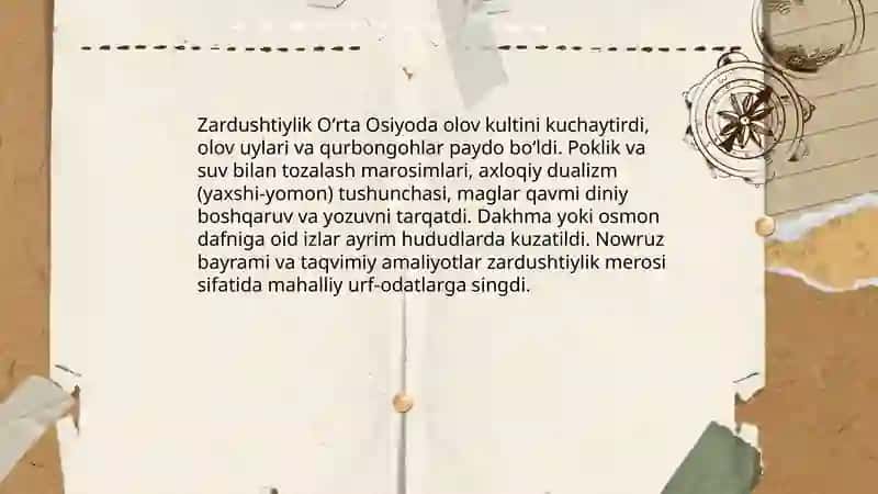 Zardushtiylik eʼtiqodi va oʻrta Osiyo 4