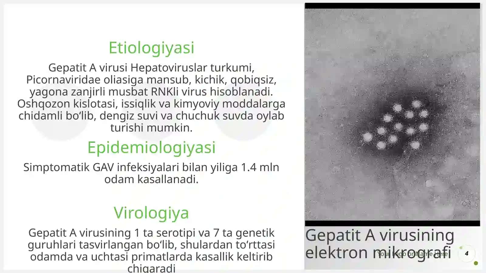 Gepatit Viruslari A, B, C, D, E Vaularning Klinik Axamiyati 4
