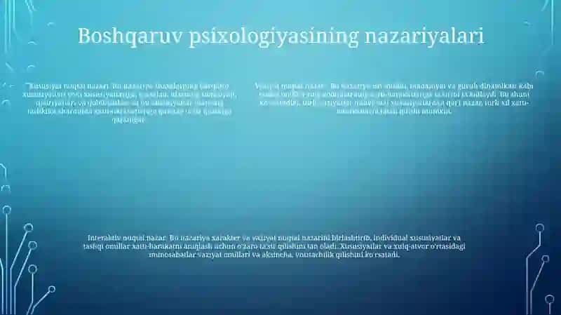 Boshqaruv Psixologiyasi 4