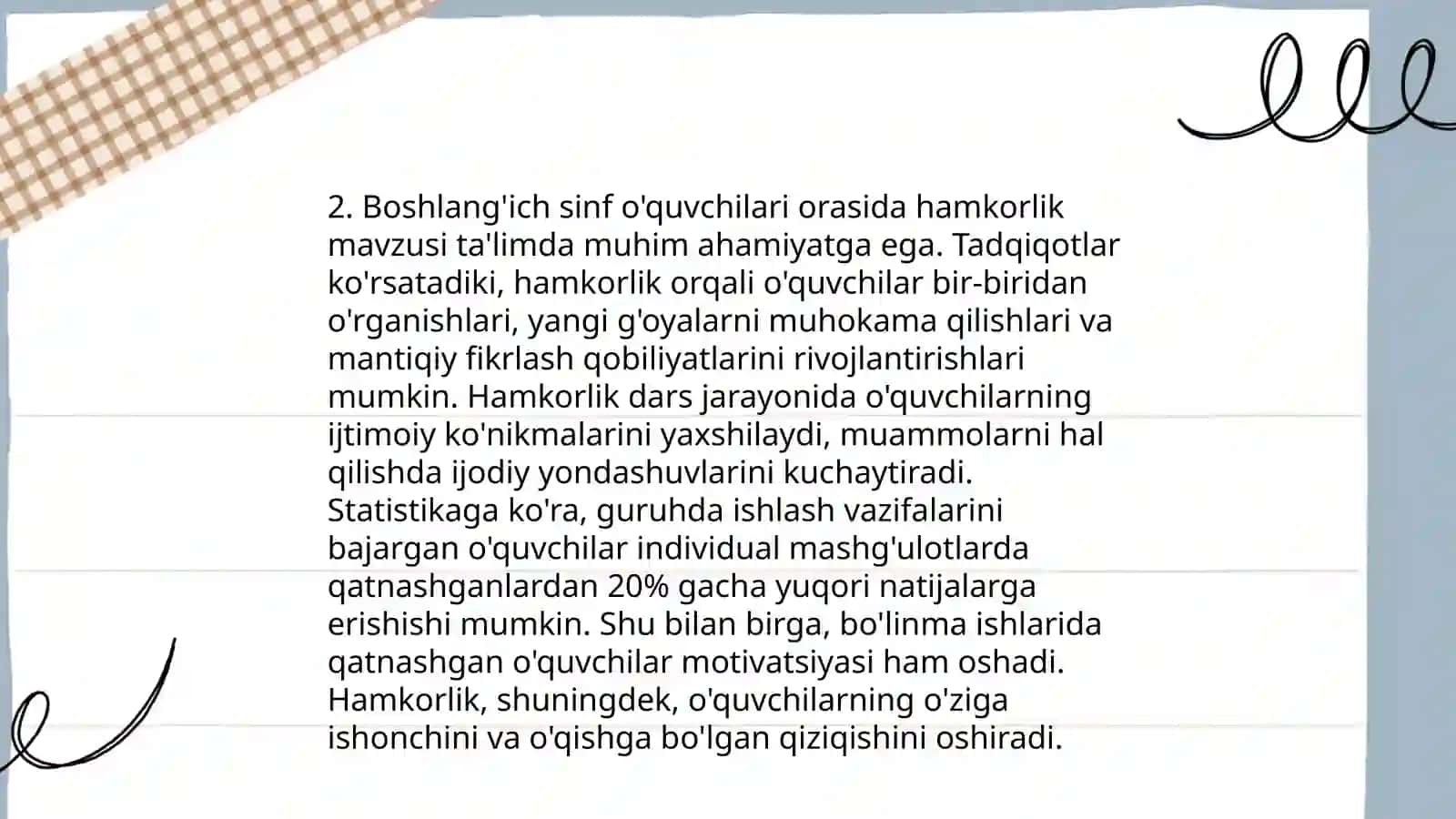 Boshlang'ich sinflarda jamoani shakllantirish 4