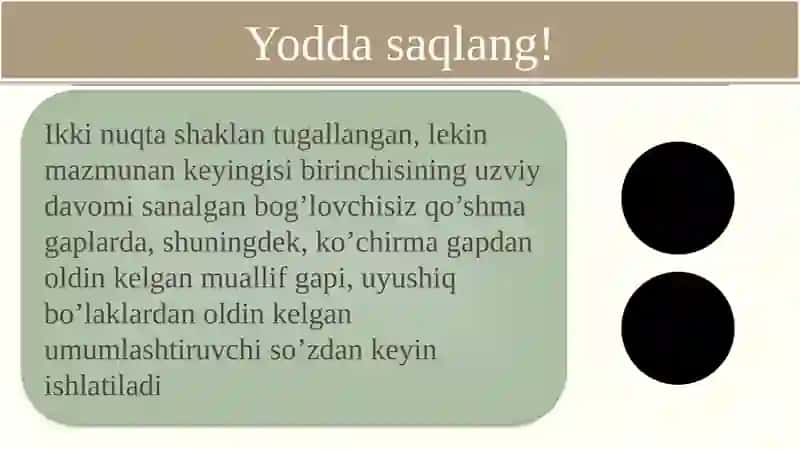 Ikkinuqta va nuqta livergulning ishlatilishi 4