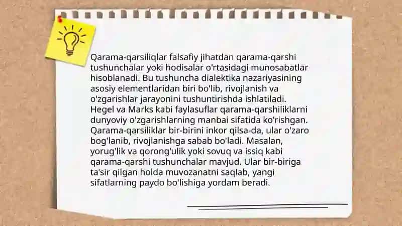 Qarama - qarsiliqlar nazariyasi 4