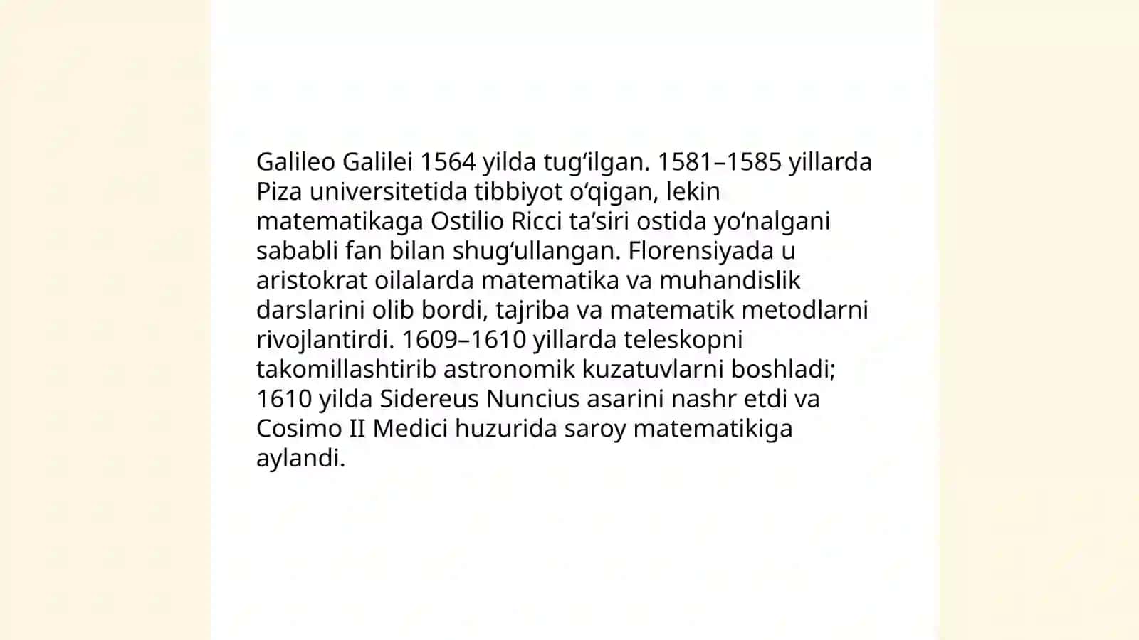 Galiley va Nyuton hayoti va ilmiy faoliyati 4