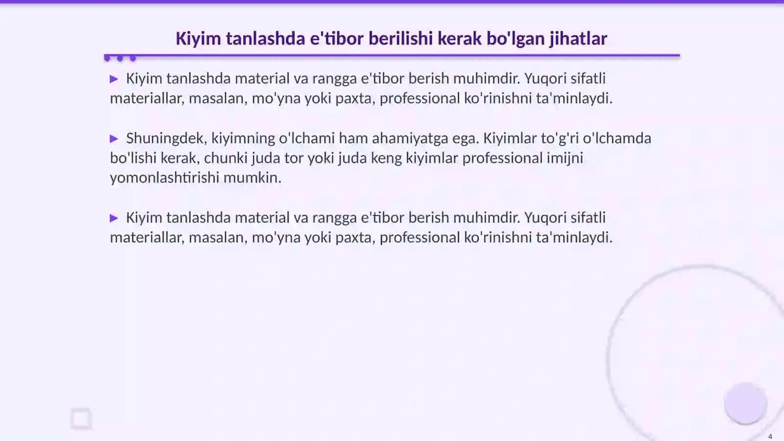 Biznes kiyimlarining asosiy turlari 4