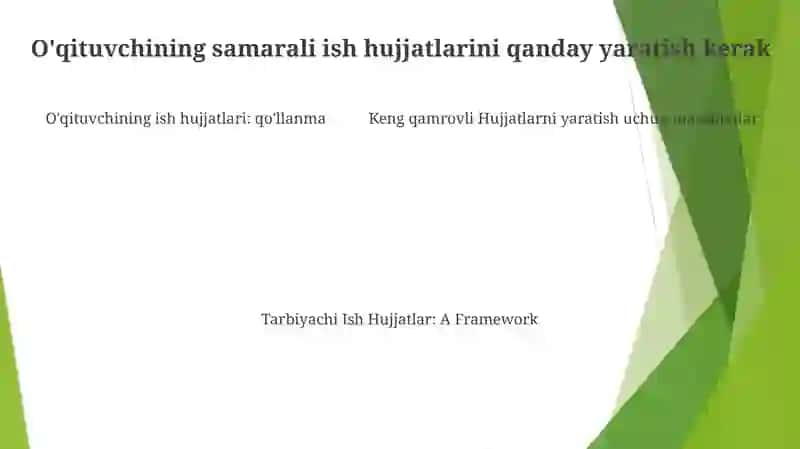 Pedagog IsH Hujjatlari 4