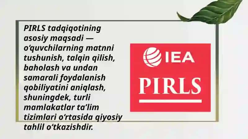 PIRLS tadqiqotlari haqida umumiy maʼlumot. 4