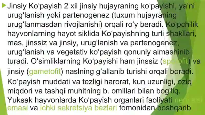 Jinsiy ko’payishda nomuntazam xillari 4