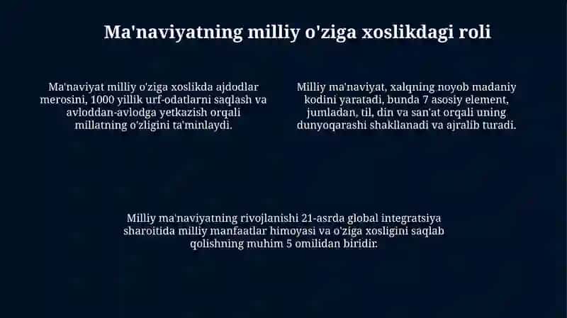 Milliy urf - odatlar, qadriyatlar va an'analarning tiklanishi 4
