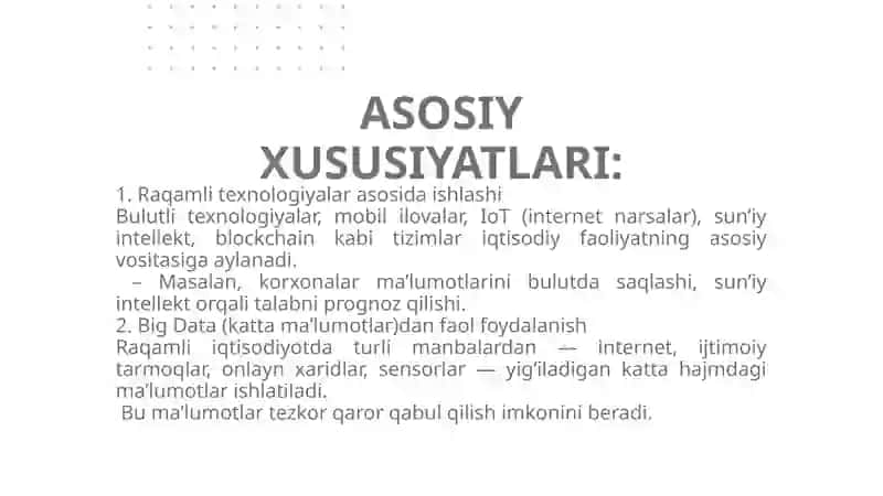 Raqamli iqtisodiyotda ma’lumotlar tahlilining o'rni 4