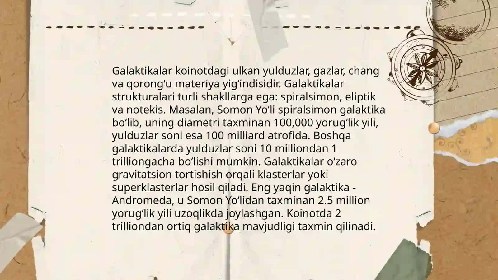 Astronomiyadan modellarni namoyish etish 4
