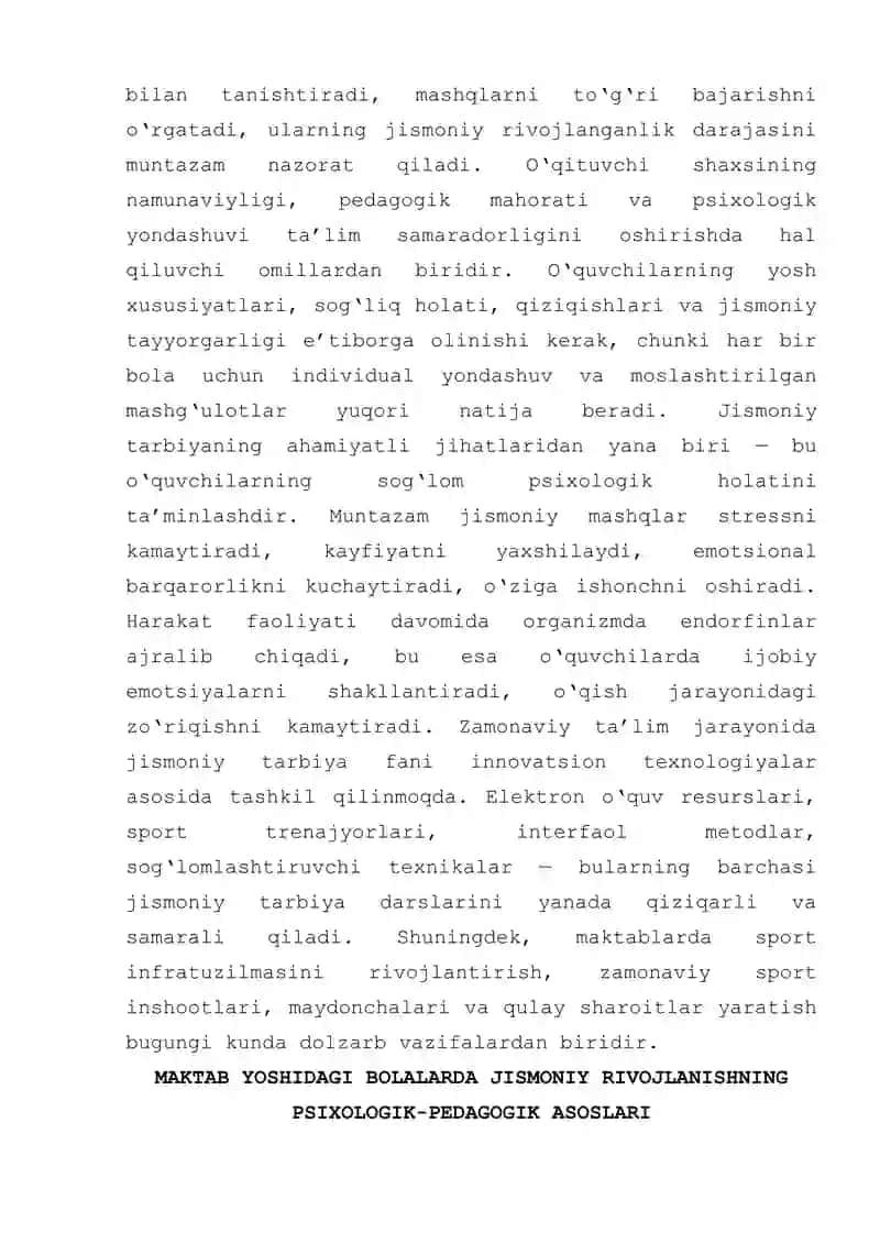 UMUM TA'LIM MAKTABLARIDA JISMONIY TARBIYA 4