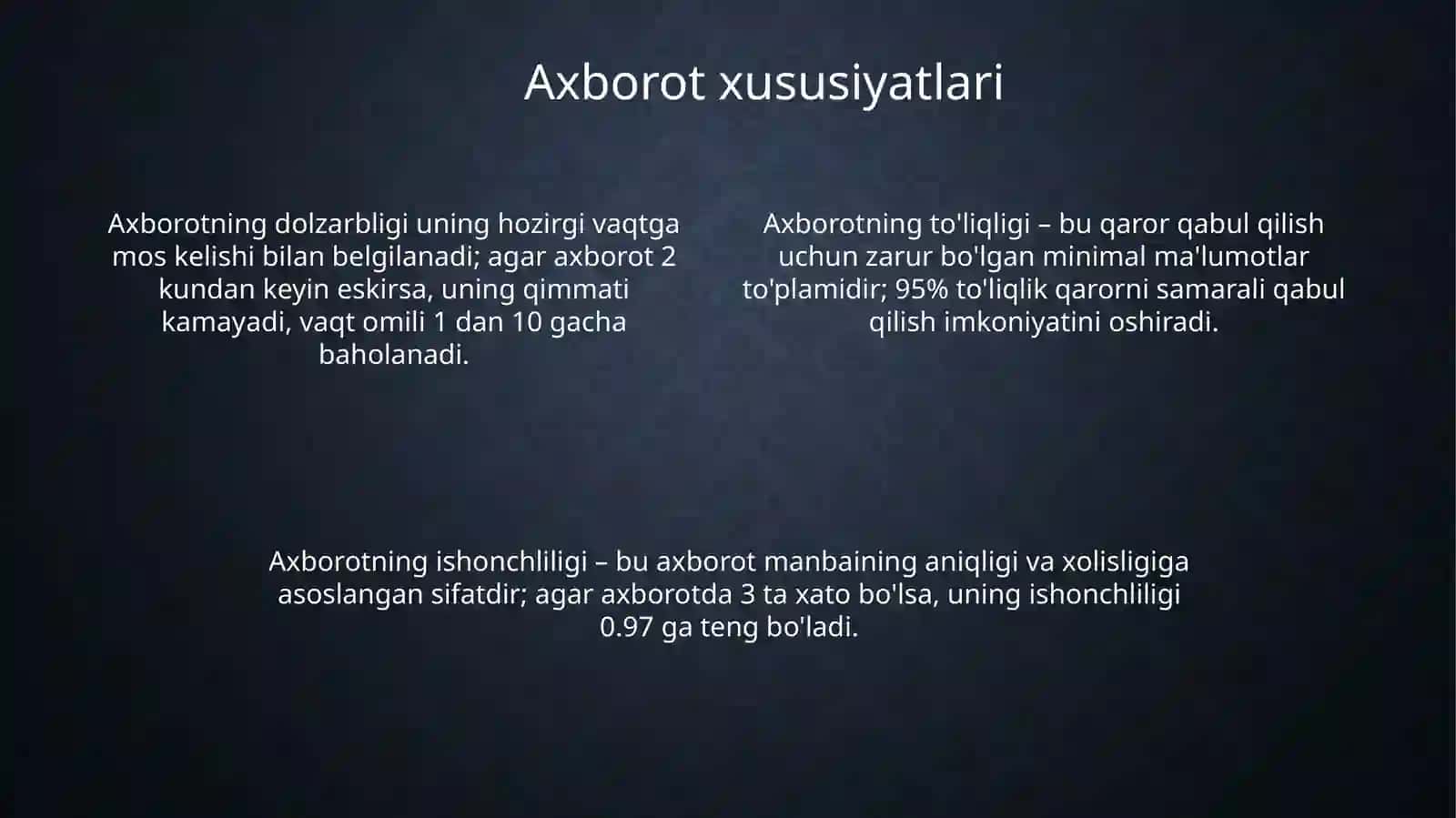 Axborot tushunchasi va turlari 4