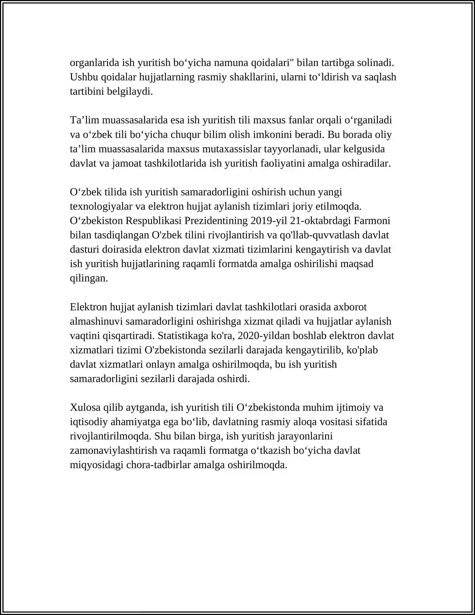 ISH YURITISH TILI VA USLUBI 4