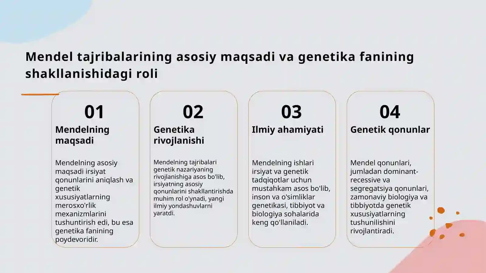 Mendelning tajribalarining asl mohiyati 4