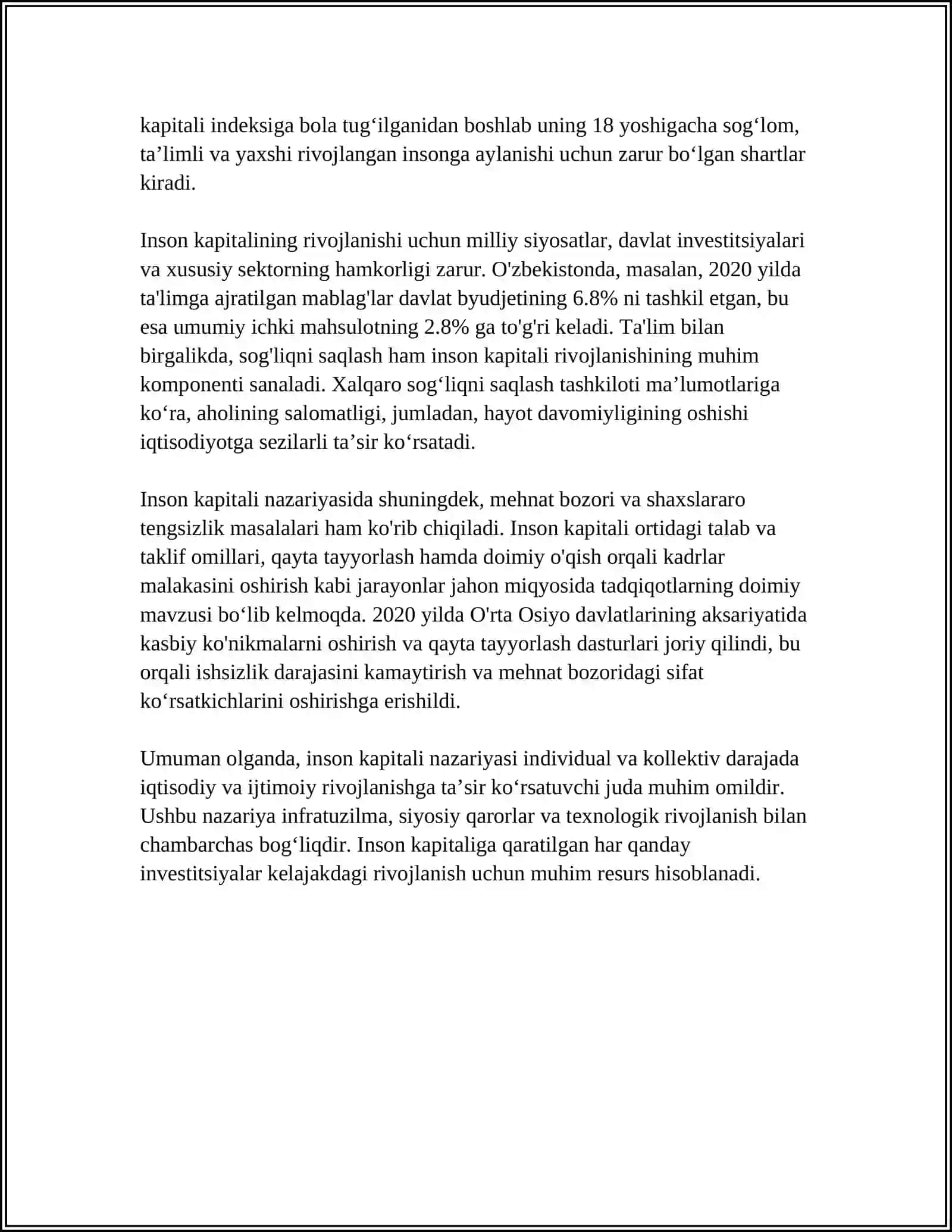 INSON KAPITALI STATISTIKASI 4