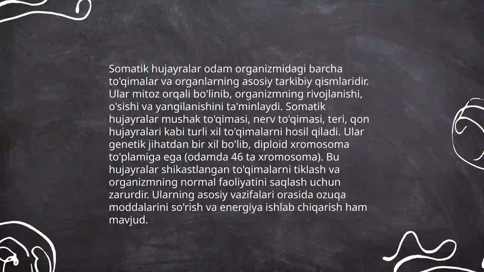 Somatik hujayralarning koʻpayishi 4