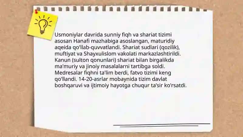 Usmoniylar davrida islom dini 4