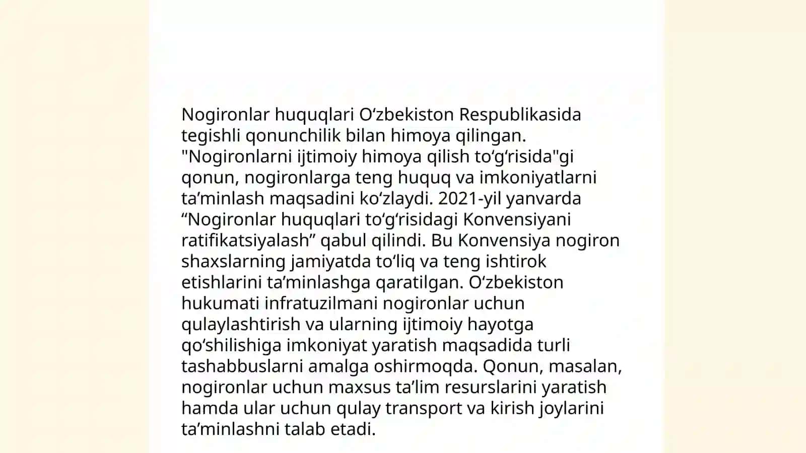 Nogironlik shunchaki so'z bo'lgan holat 4