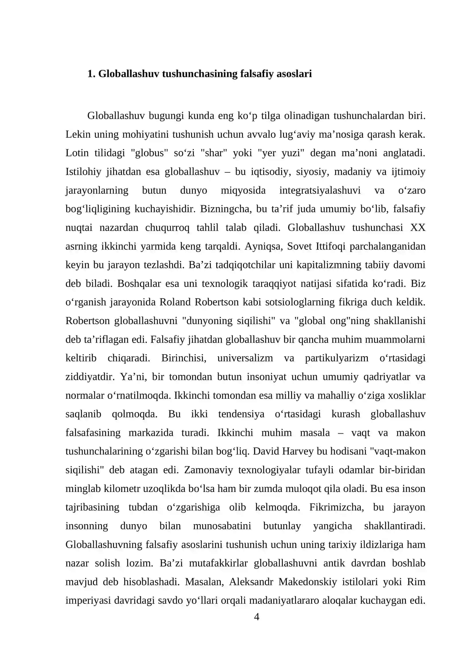 Globallashuvning falsafiy muammolari 4