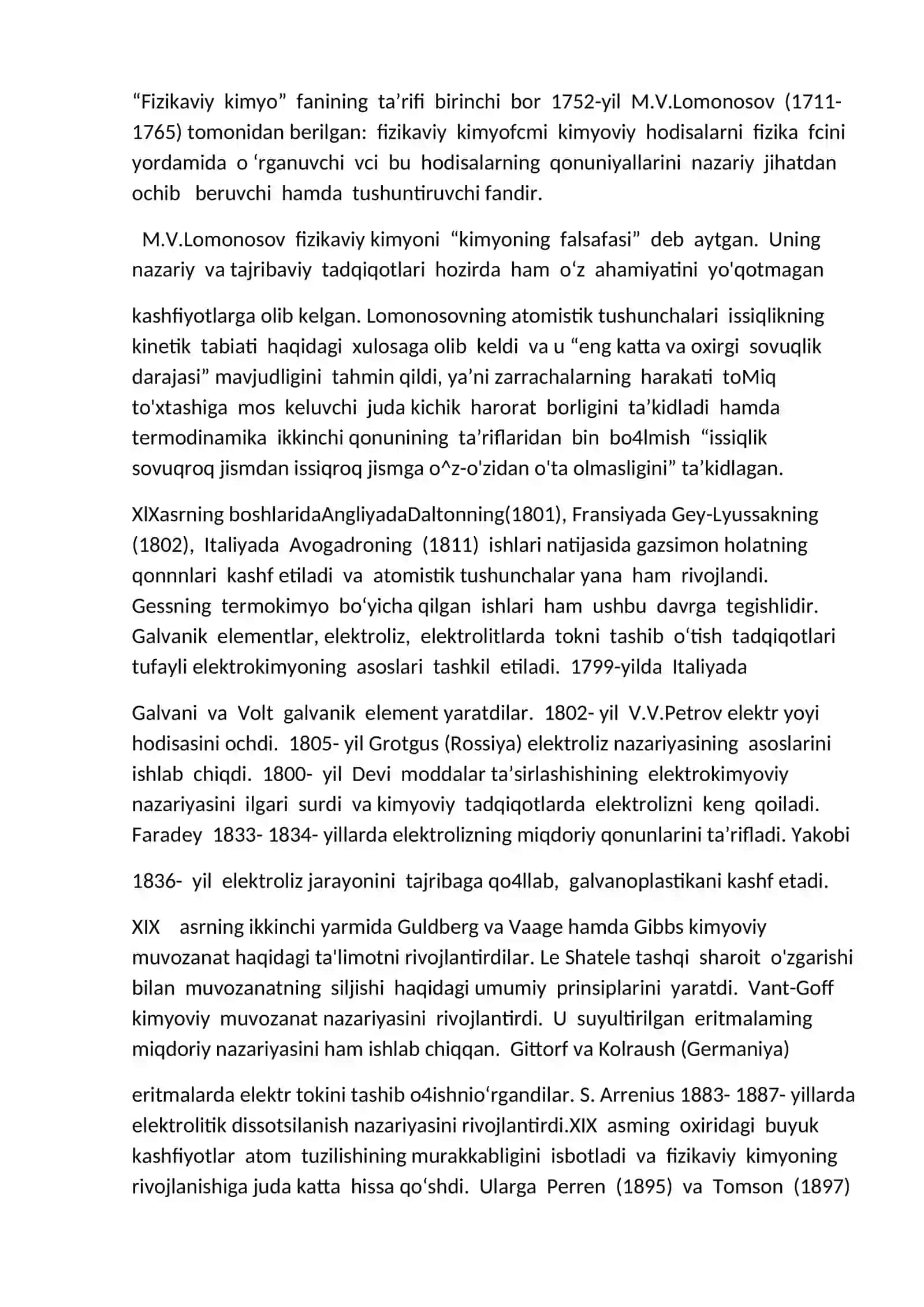 Fizikaviy kimyoning rivojlanish tarixi 4