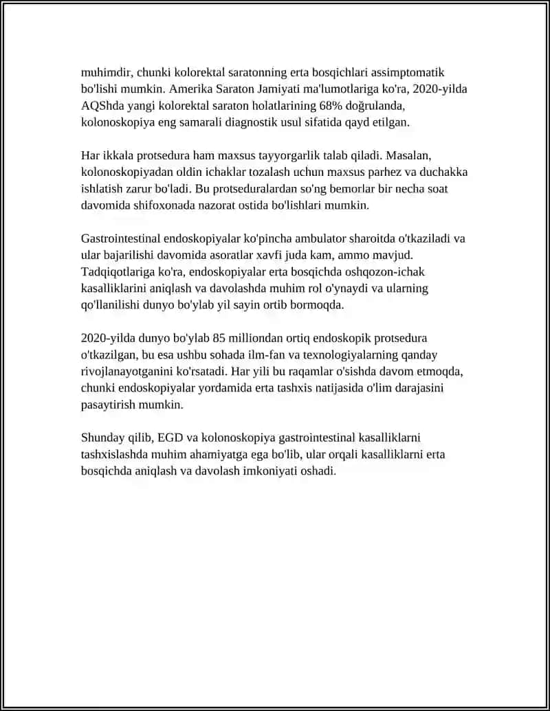 TIBBIYOT ENDOSKOPIK USULLARINING QOʻLLANILISHI 4