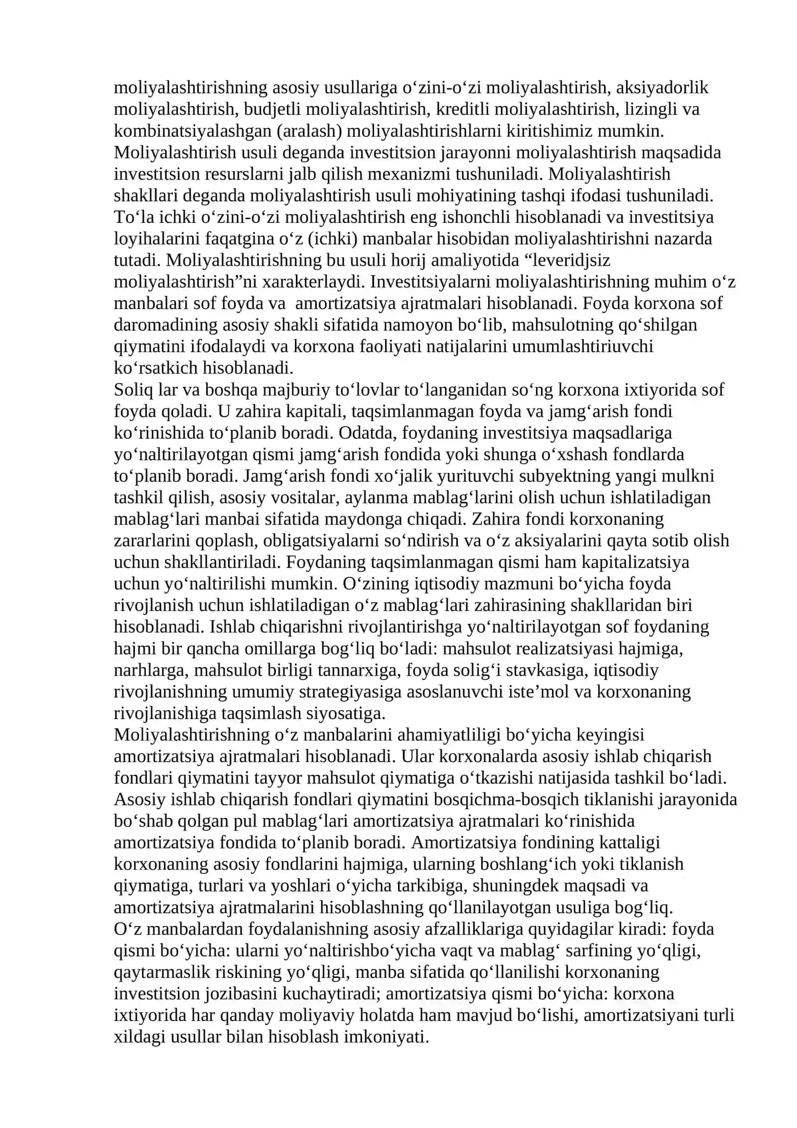 Korxonalarni moliyalashtirishning shakl va usullari 4