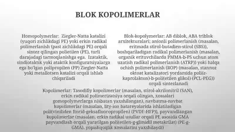 Kopolimer Sintezi va Dizayni 4