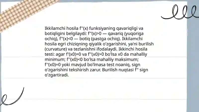 Funksiyaning qavariq va botiqlik 4