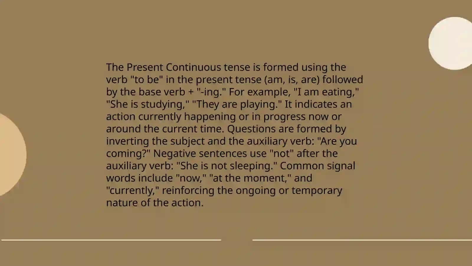 Present continuous 4