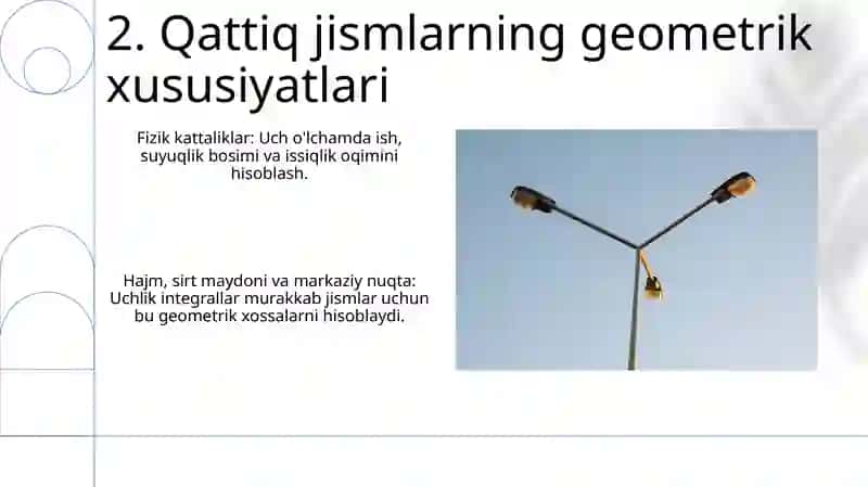 Uch òlchovli integralning tatbiqlari 4