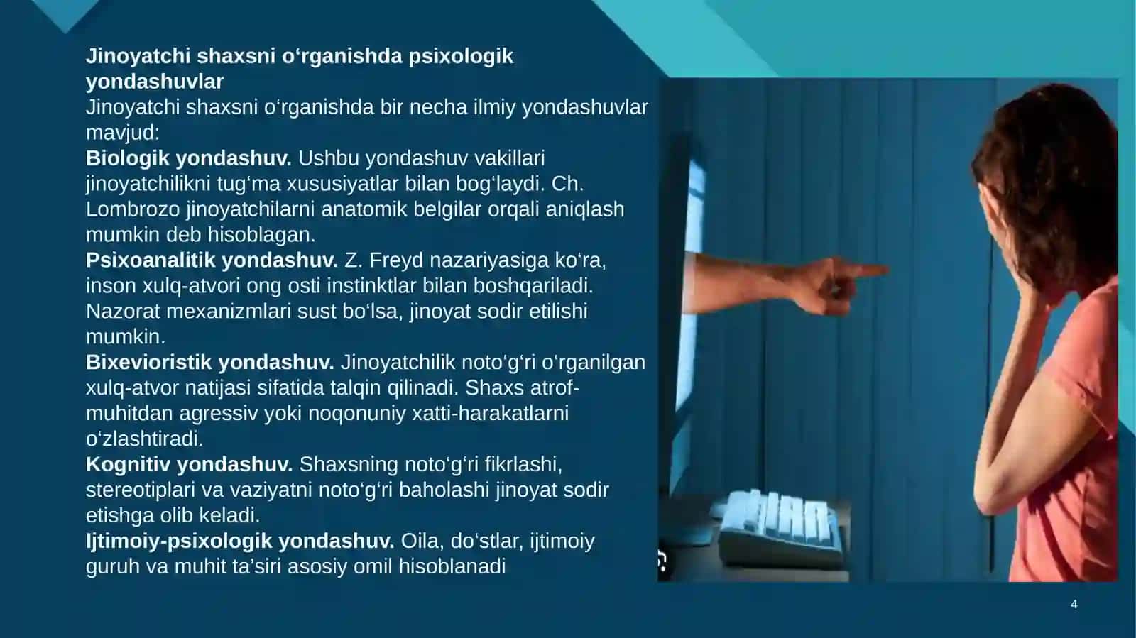 Jinoyatchi shaxsning psixologik tahlil qilish 4
