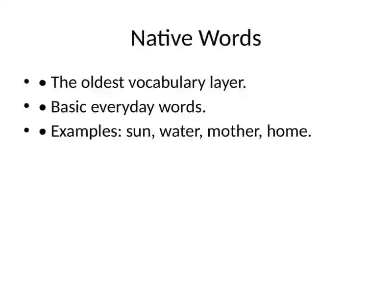 Etymological Classification of Linguistic Vocabulary 4