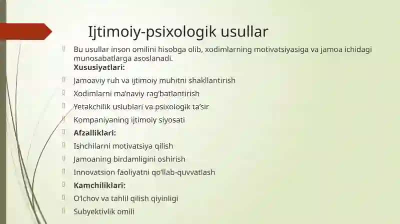Menijment usullari 4