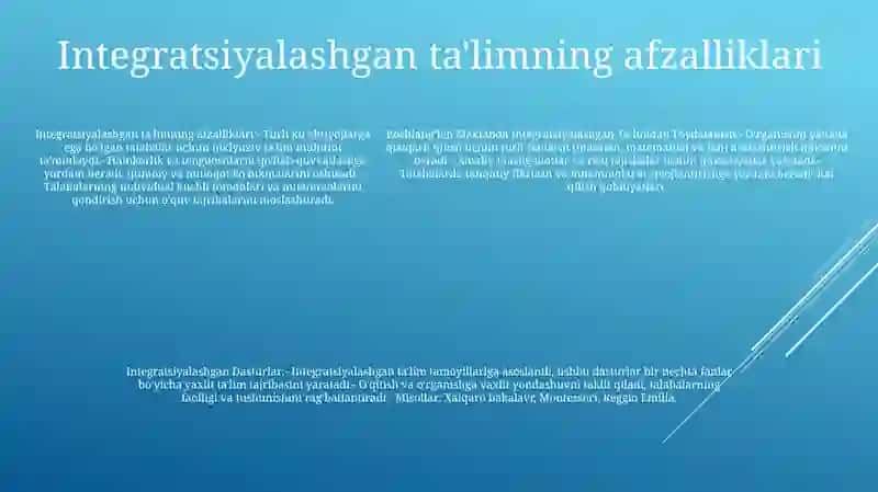 Integratsiyalashgan Ta'lim 4