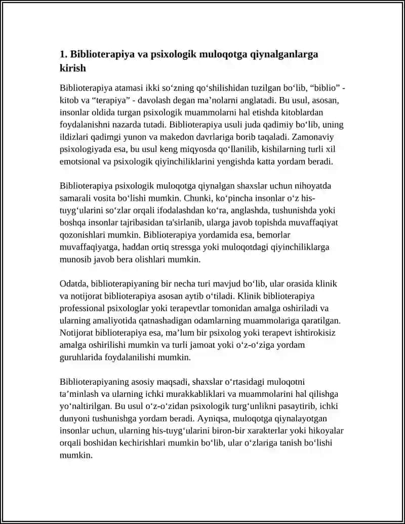 BIBLIOTERAPIYA PSIXOLOGIK MULOQOTGA QIYNALGANLAR UCHUN 4