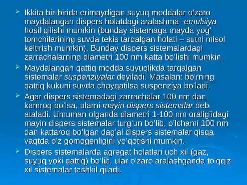 Eritmalar. Noelektrolitlar 4