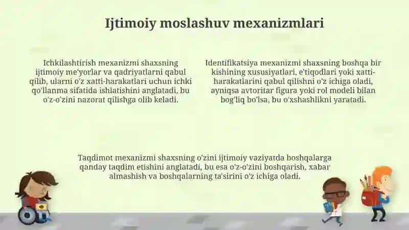 Ijtimoiylashtirishning omillari va maxanizmlari 4