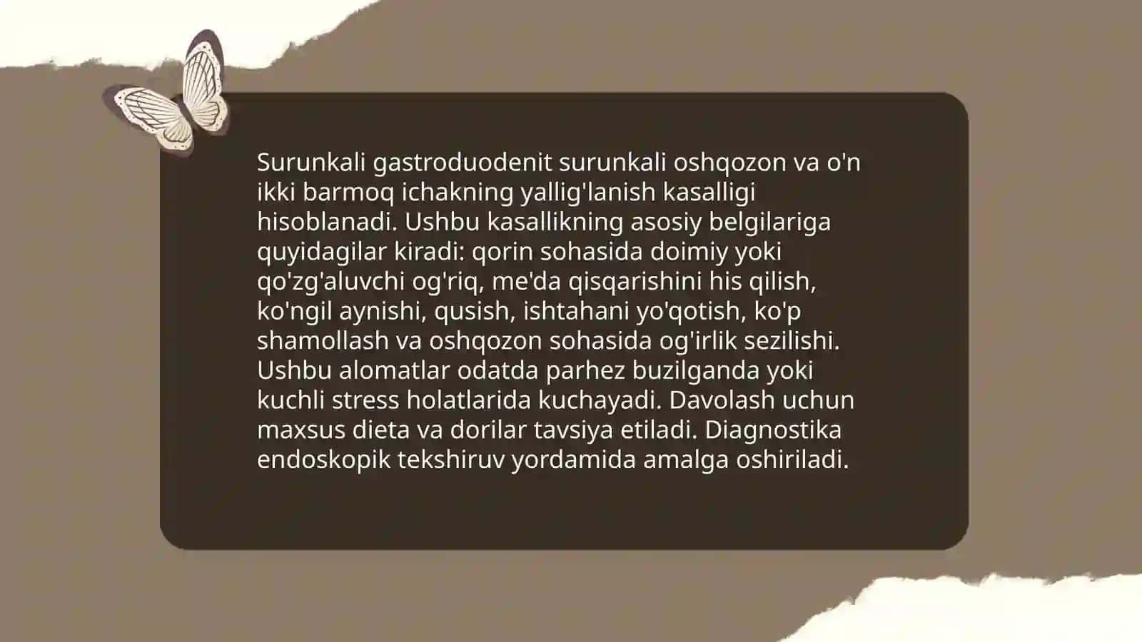 Surunkali gastrit va gastroduodenitlar 4