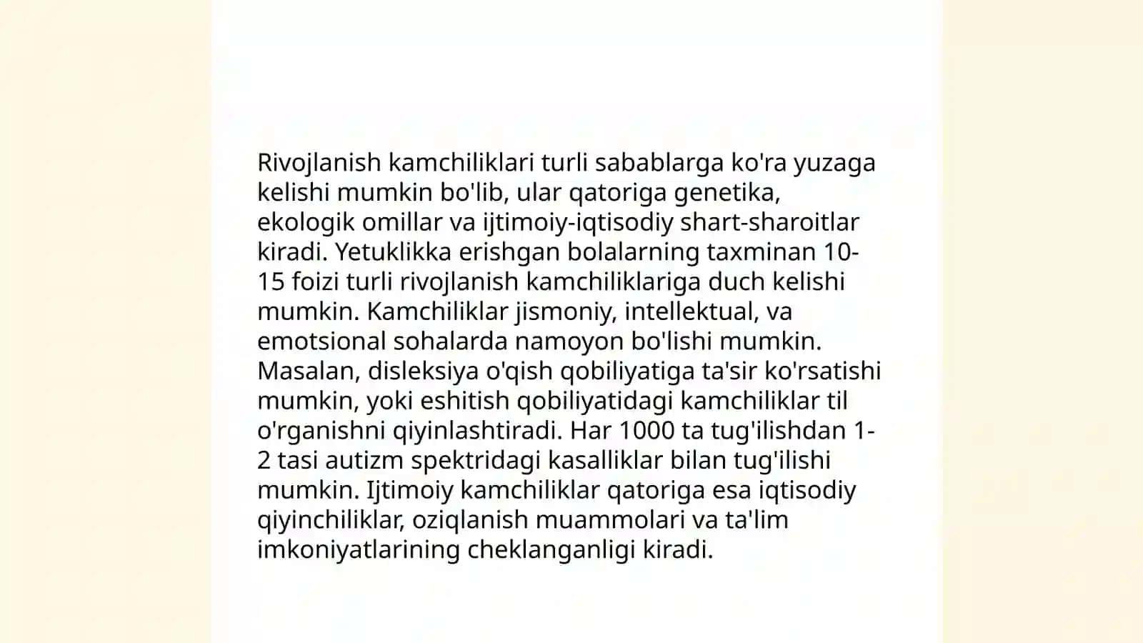 Bolalarda rivojlanish kamchiliklarini differensial tashxislash usullari 4