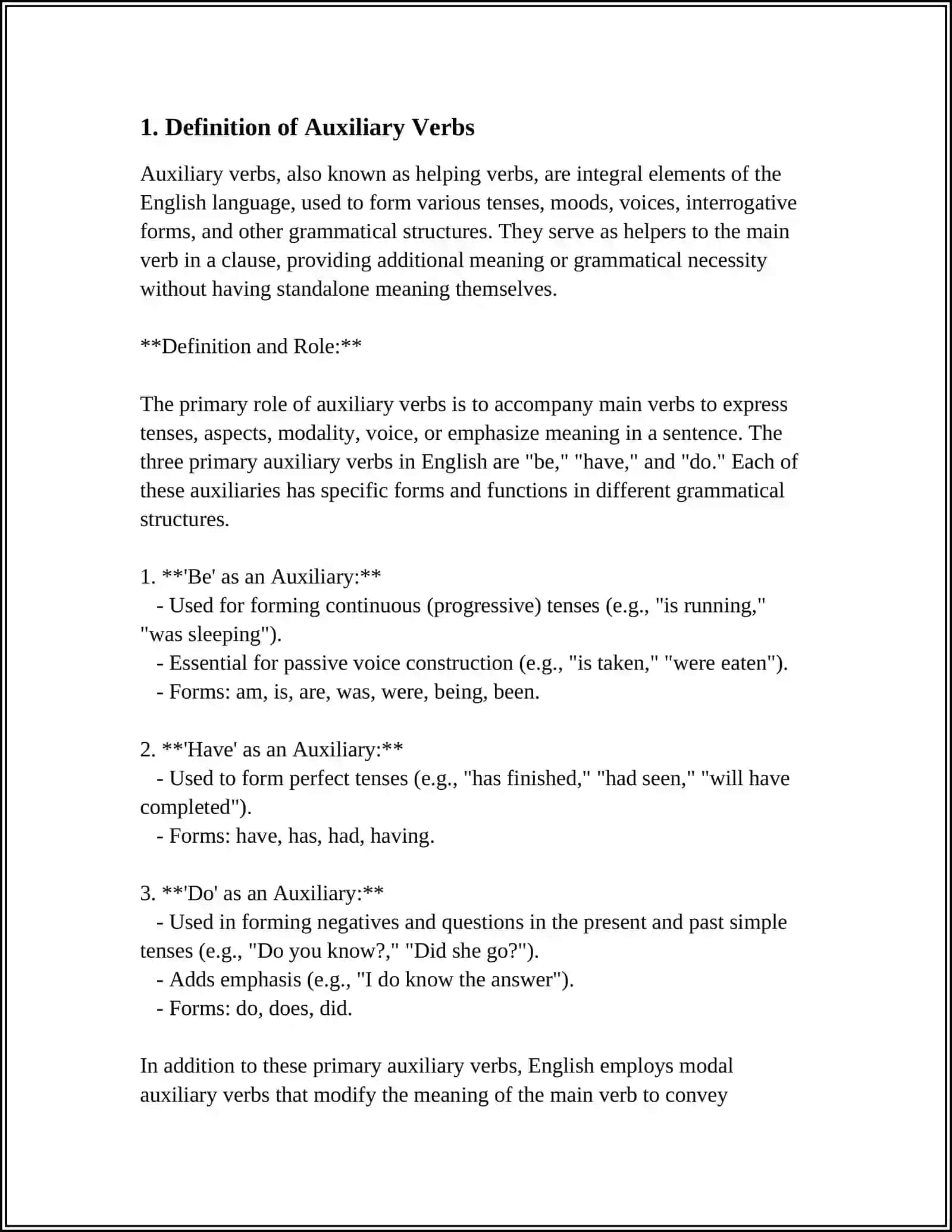THE SUFFIXES OF AUXILIARY VERBS 4