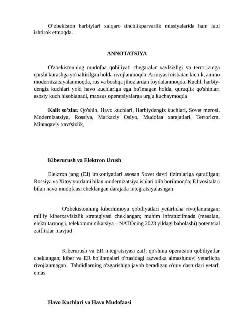 O’zbekistonning mudofaa qobiliyati 4