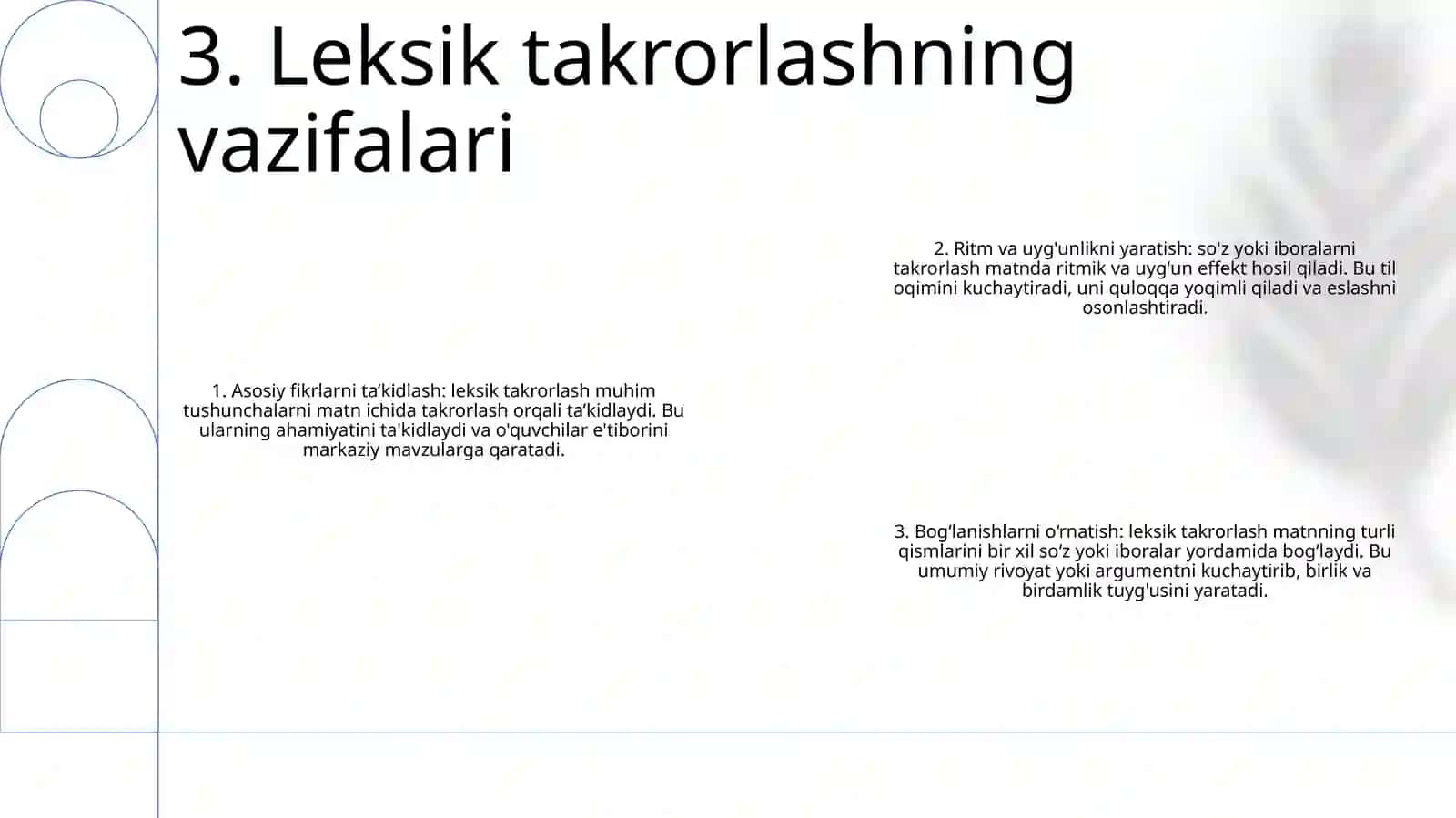 Badiiy Matnda Leksik Takror 4