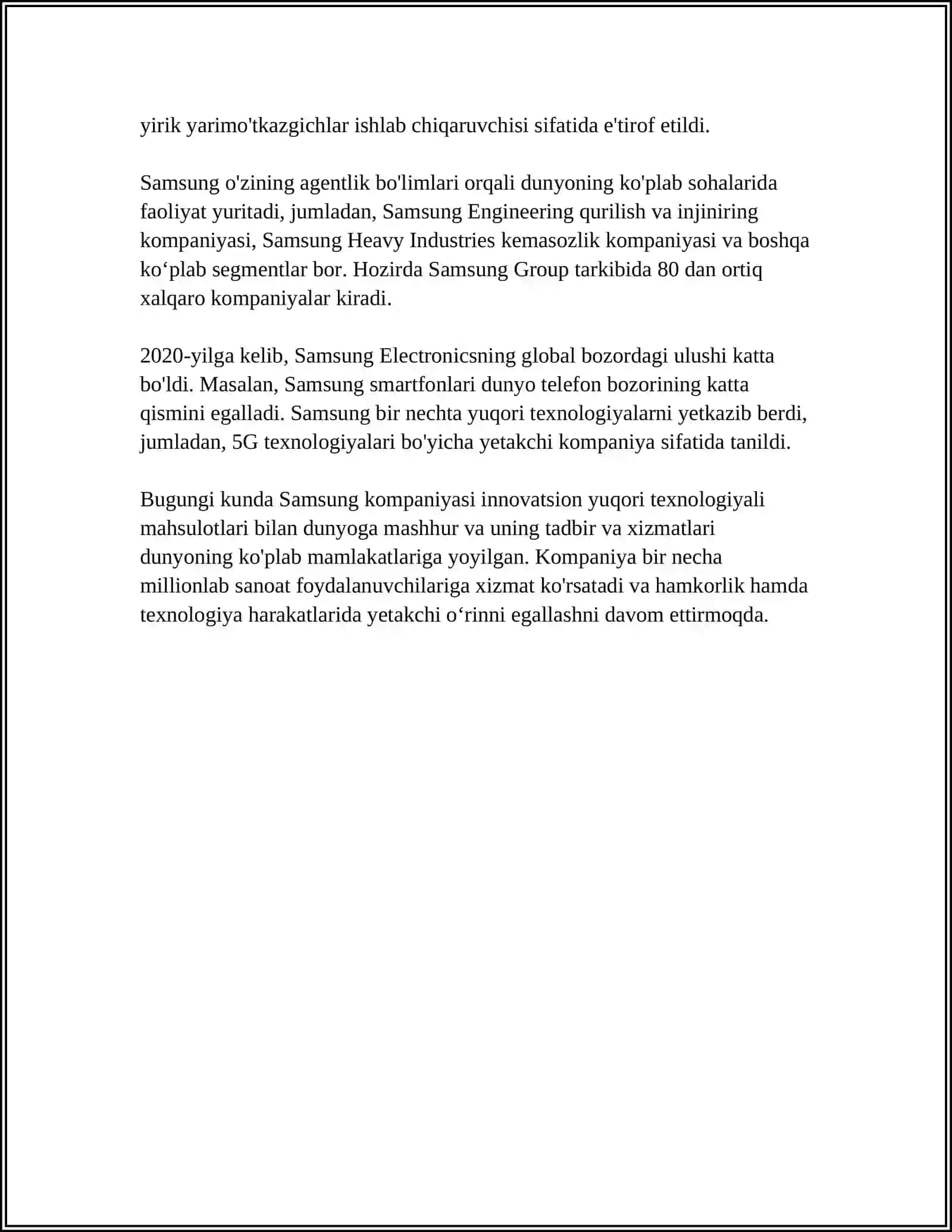 SAMSUNG KOMPANIYASI 4