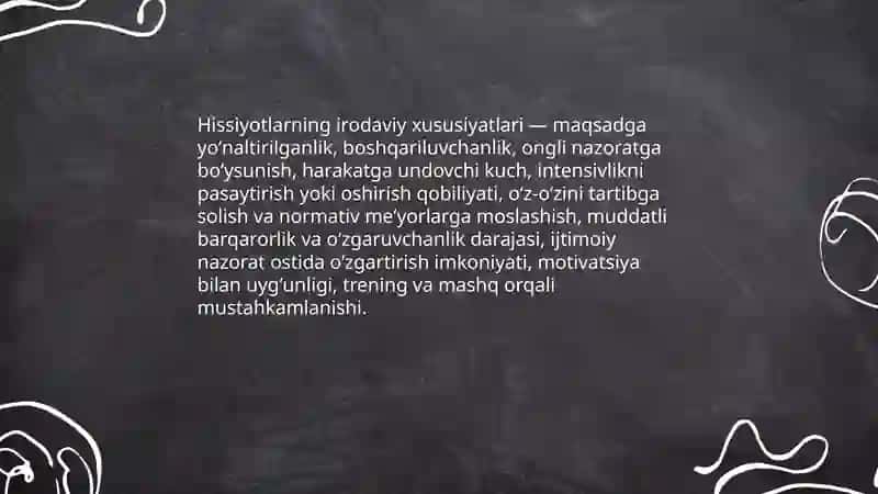 Hissiyot irodaviy xususiyatlar 4
