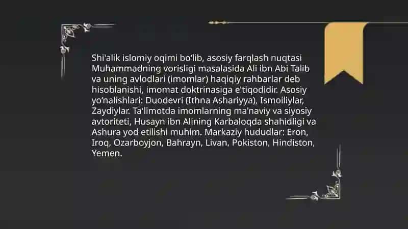 Islomdagi asosiy yonalish va oqimlar 4